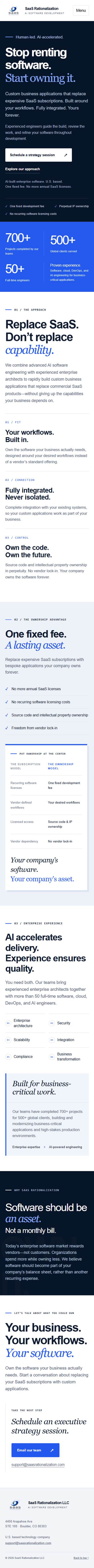 Mobile capture of the SaaS Rationalization website
